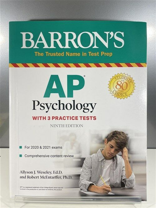 [중고] AP Psychology: With 3 Practice Tests (Paperback, 9)