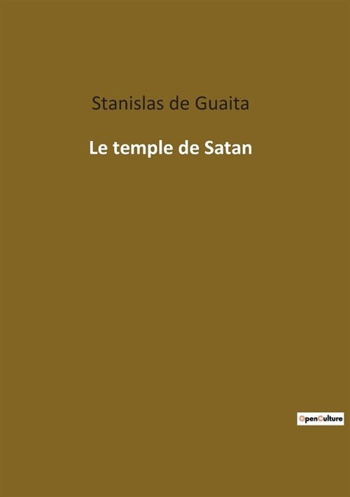 Le temple de Satan (Paperback)