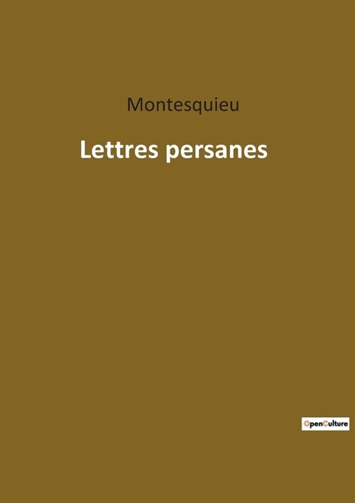 Lettres persanes (Paperback)