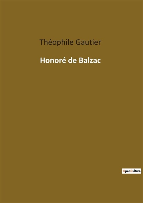 Honor?de Balzac (Paperback)