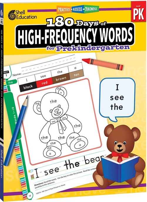 180 Days of High-Frequency Words for Prekindergarten: Practice, Assess, Diagnose (Paperback)