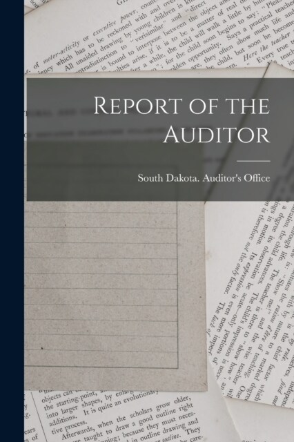 Report of the Auditor (Paperback)