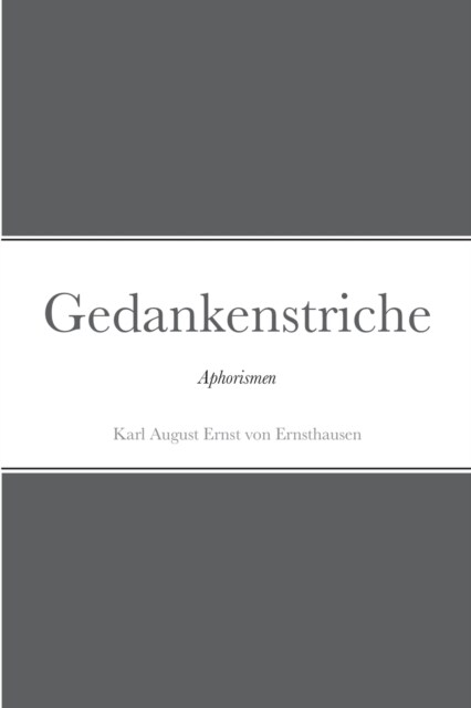 Gedankenstriche: Aphorismen (Paperback)