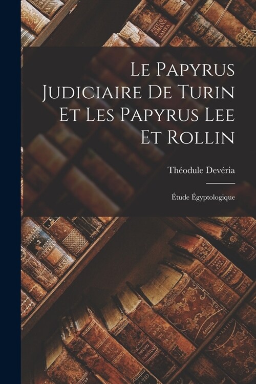Le Papyrus Judiciaire De Turin Et Les Papyrus Lee Et Rollin: ?ude ?yptologique (Paperback)