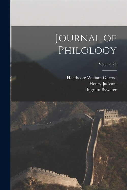 Journal of Philology; Volume 25 (Paperback)