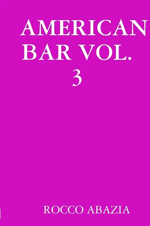 American Bar Vol. 3 (Paperback)