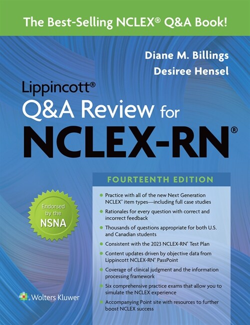 Lippincott Q&A Review for Nclex-RN (Paperback, 14)