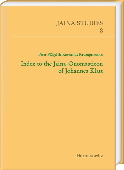 Index to the Jaina-Onomasticon of Johannes Klatt (Hardcover)