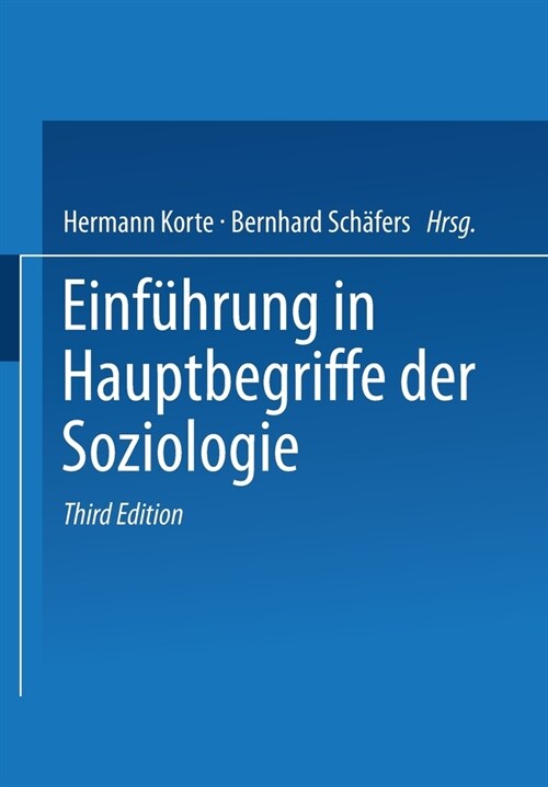 Einf?rung in Hauptbegriffe der Soziologie (Paperback)