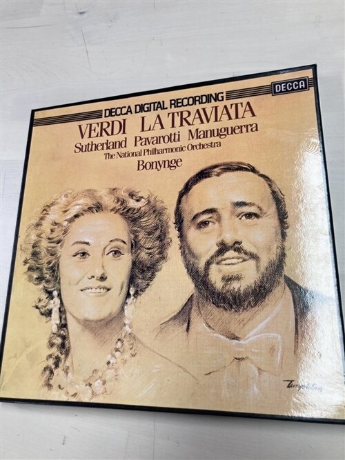 [중고] [LP] Sutherland, Pavarotti, Manuguerra - La Traviata 3LP