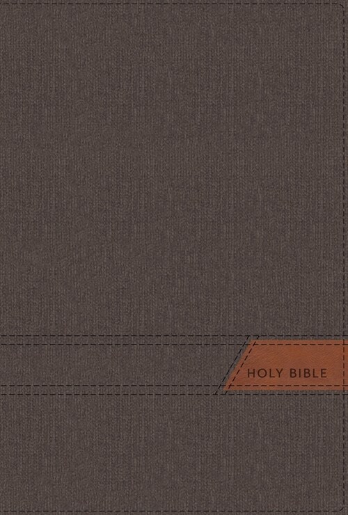 Niv, Thinline Bible, Large Print, Cloth Flexcover, Gray, Red Letter, Thumb Indexed, Comfort Print (Paperback)