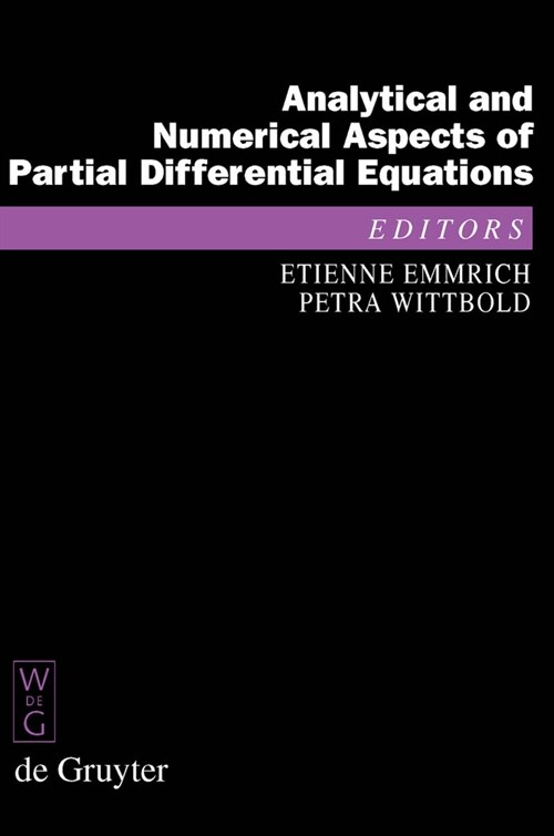 Analytical and Numerical Aspects of Partial Differential Equations: Notes of a Lecture Series (Hardcover)