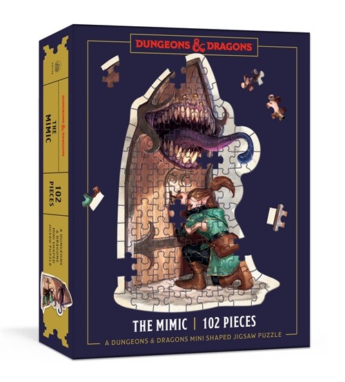 Dungeons & Dragons Mini Shaped Jigsaw Puzzle: The Mimic Edition: 102-Piece Collectible Puzzle for All Ages (Board Games)
