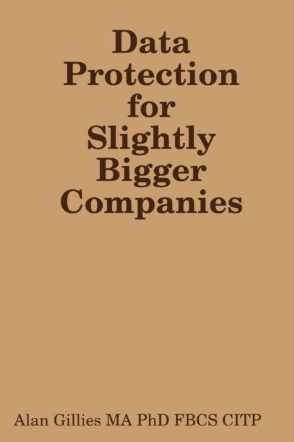 Data Protection for Slightly Bigger Companies (Paperback)