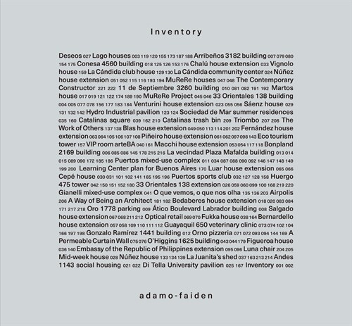 Inventory: Adamo-Faiden (Hardcover)