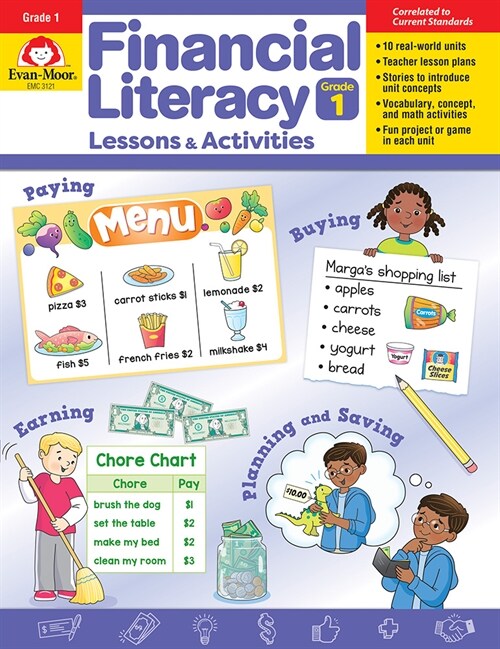 Financial Literacy Lessons and Activities, Grade 1 Teacher Resource (Paperback)