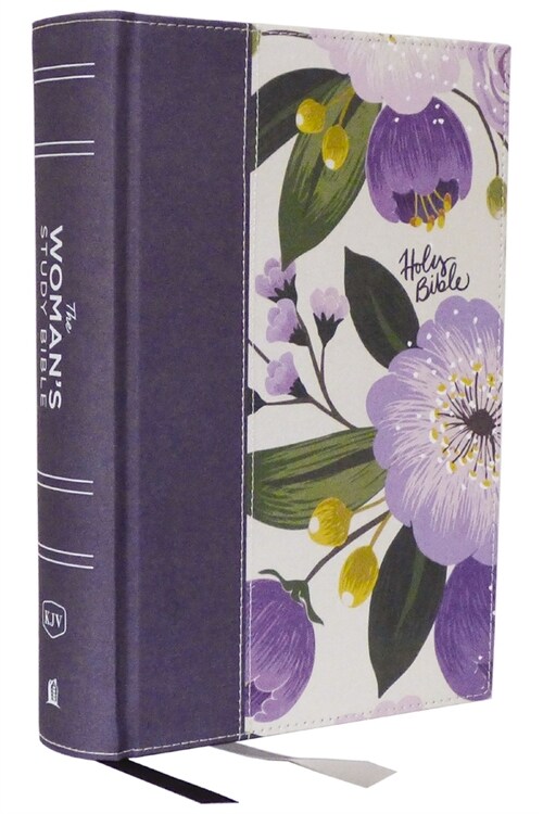 Kjv, the Womans Study Bible, Purple Floral Cloth Over Board, Red Letter, Full-Color Edition, Comfort Print: Receiving Gods Truth for Balance, Hope, (Hardcover)