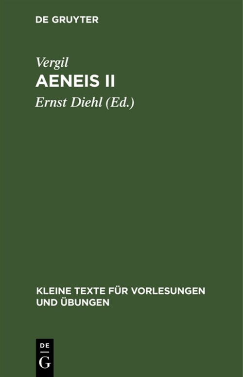 Aeneis II: Mit Dem Kommentar Des Servius (Hardcover, Reprint 2022)