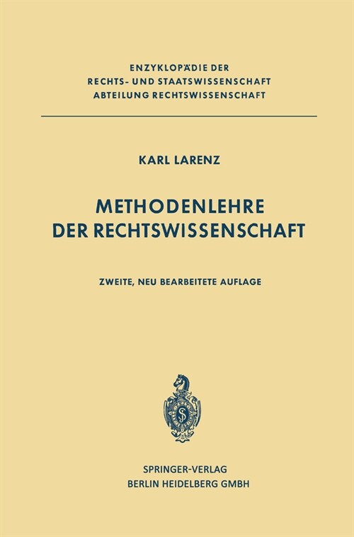 Methodenlehre der Rechtswissenschaft (Paperback)