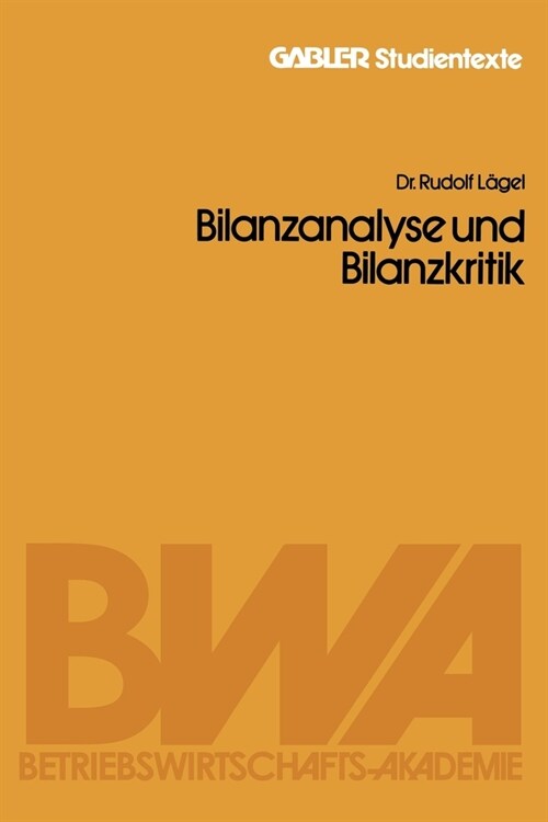 Bilanzanalyse und Bilanzkritik (Paperback)