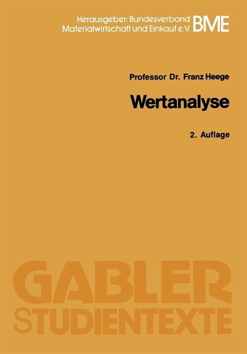 Wertanalyse (Paperback)