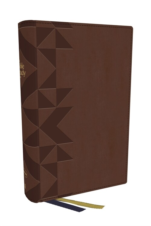 Nkjv, the Bible Study Bible, Leathersoft, Brown, Comfort Print: A Study Guide for Every Chapter of the Bible (Imitation Leather)