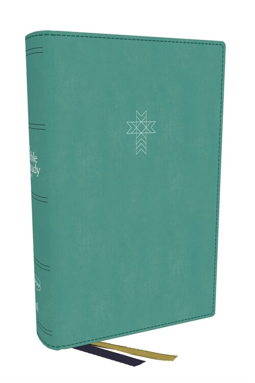 Nkjv, the Bible Study Bible, Leathersoft, Turquoise, Comfort Print: A Study Guide for Every Chapter of the Bible (Imitation Leather)