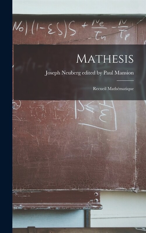 Mathesis: Recueil Math?atique (Hardcover)