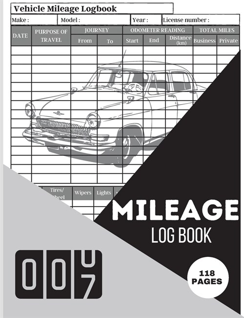 Mileage Log Book: Mileage Odometer For Small Business And Personal Use A Complete Mileage Record Book, Daily Mileage for Taxes, Car & Ve (Paperback)