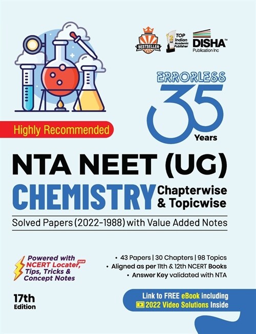35 Years NTA NEET (UG) CHEMISTRY Chapterwise & Topicwise Solved Papers with Value Added Notes (2022 - 1988) 17th Edition (Paperback)