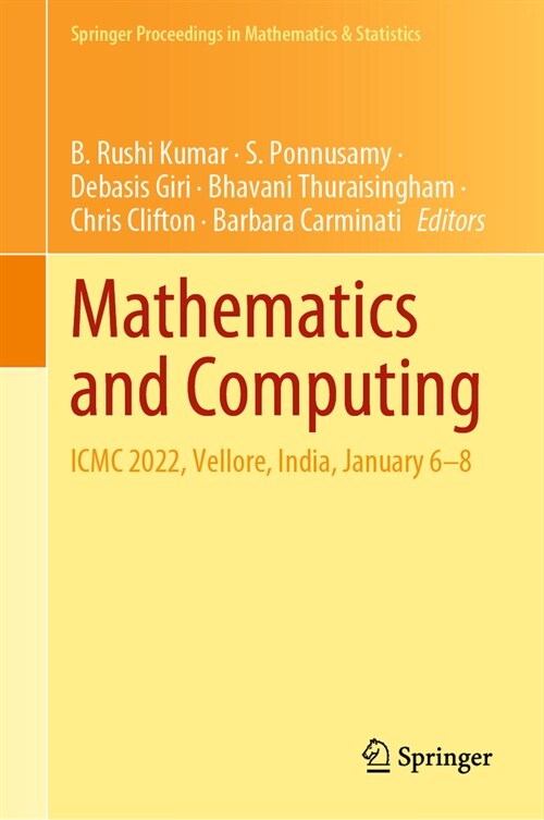 Mathematics and Computing: ICMC 2022, Vellore, India, January 6-8 (Hardcover, 2022)
