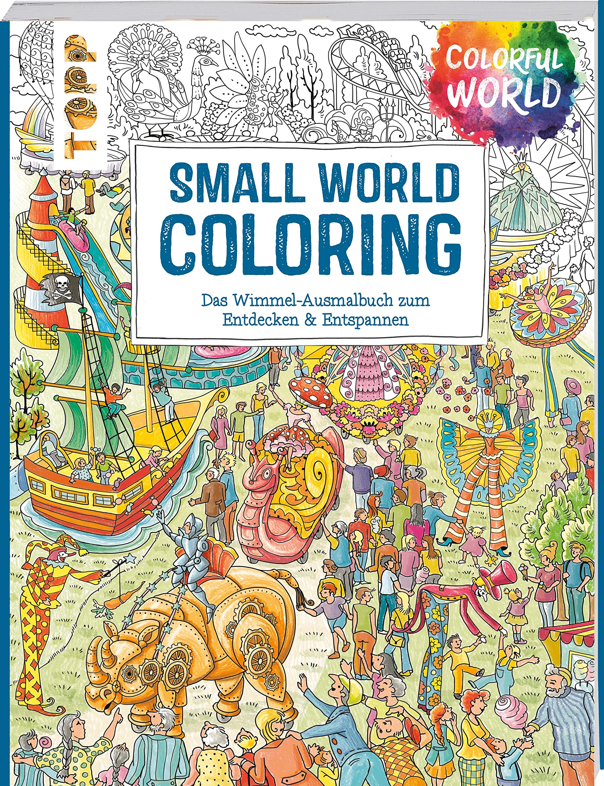 Colorful World - Small World Coloring: Wimmelige Szenen zum Ausmalen, Entdecken & Entspannen (Paperback)