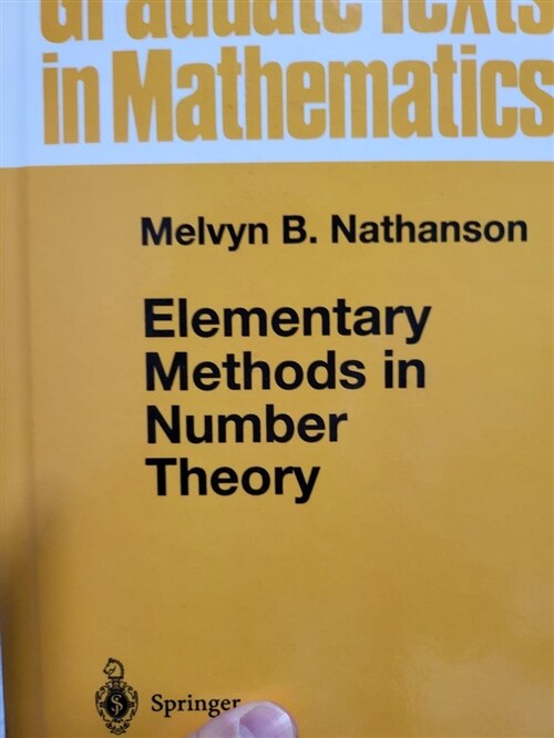 [중고] Elementary Methods in Number Theory (Hardcover)