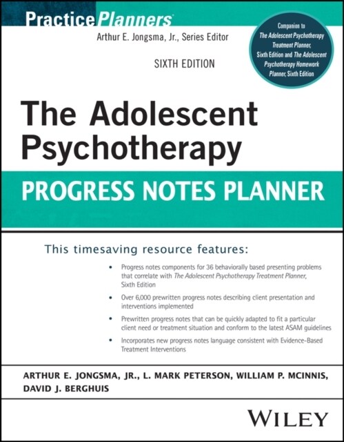 The Adolescent Psychotherapy Progress Notes Planner (Paperback, 6)