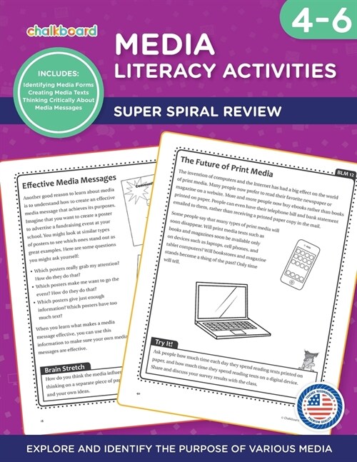 Media Literacy Activities Grades 4-6 (Paperback)