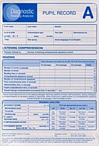 Diagnostic Reading Analysis Pupil Record Sheet A (Hardcover, 2 ed)