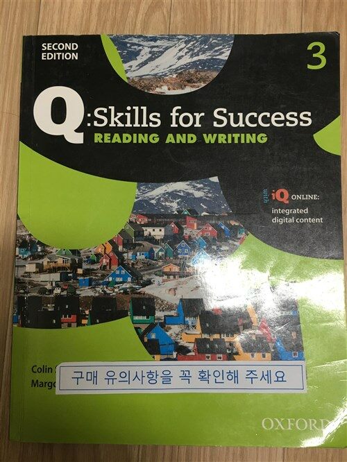 [중고] Q Skills for Success: Level 3: Reading & Writing Student Book with IQ Online (Multiple-component retail product, 2 Revised edition)