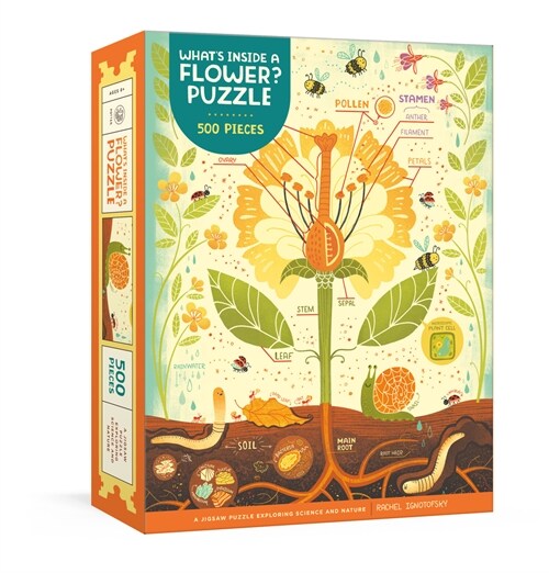 Whats Inside a Flower? Puzzle: Exploring Science and Nature 500-Piece Jigsaw Puzzle Jigsaw Puzzles for Adults and Jigsaw Puzzles for Kids (Board Games)