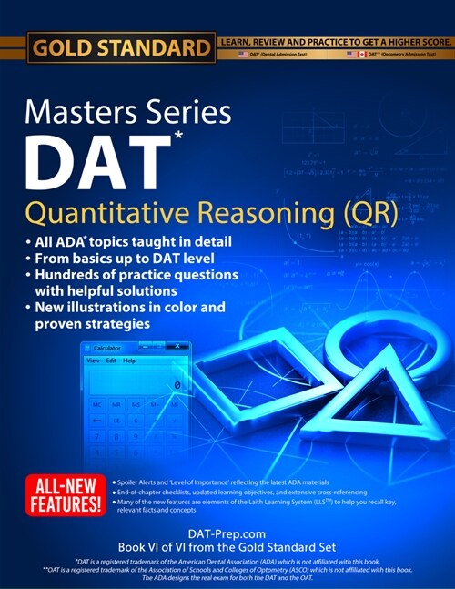 DAT Masters Series Quantitative Reasoning: Review, Preparation and Practice for the Dental Admission Test by Gold Standard DAT (Paperback)