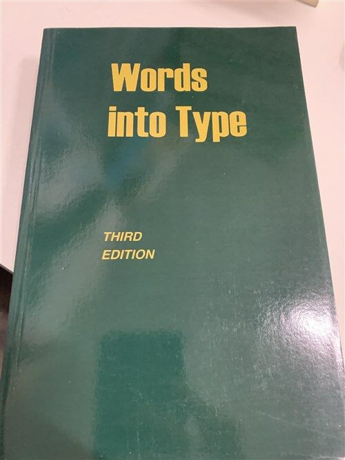 [중고] Words Into Type (Paperback, 3, Revised)