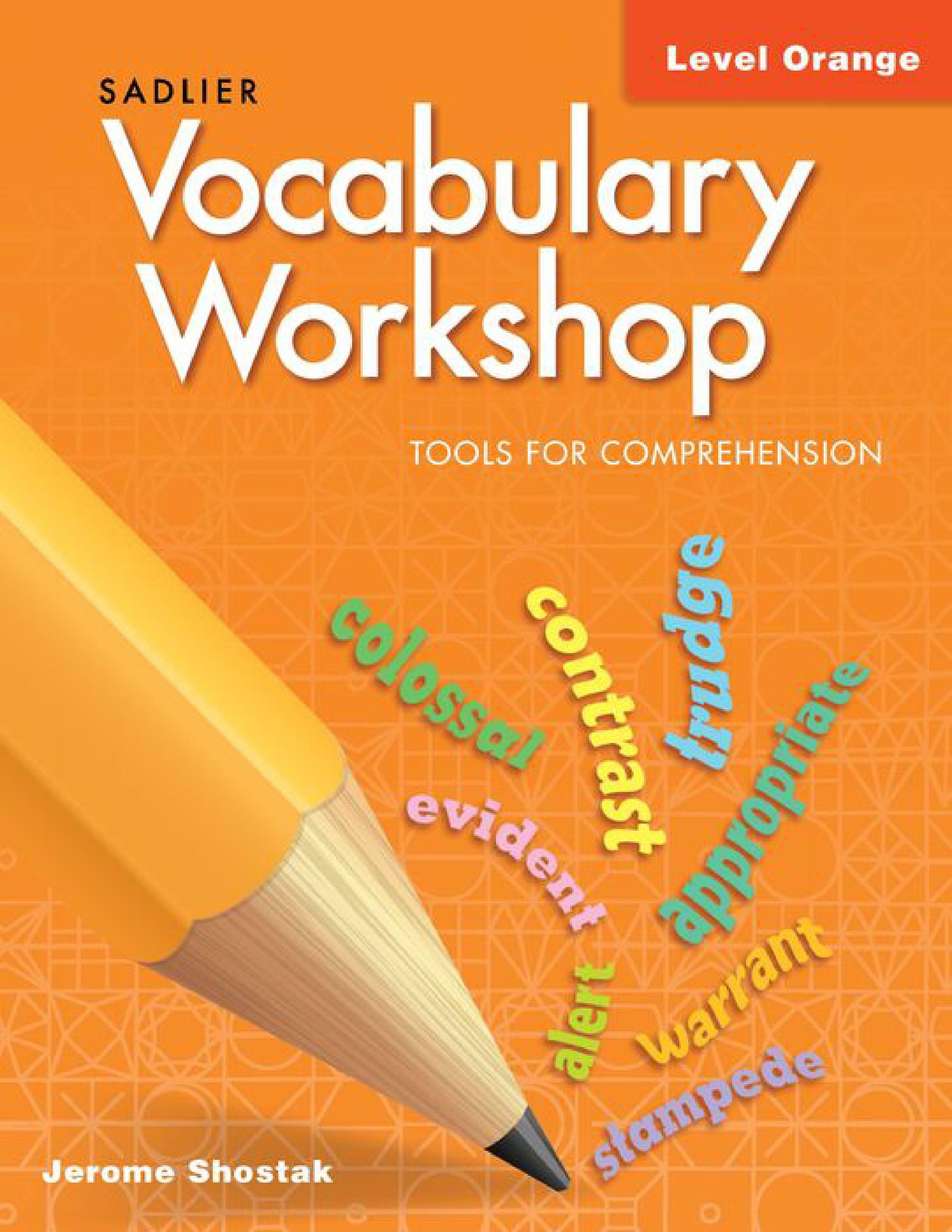 [중고] Vocabulary Workshop Tools for Comprehension Student Book Orange(G-4)