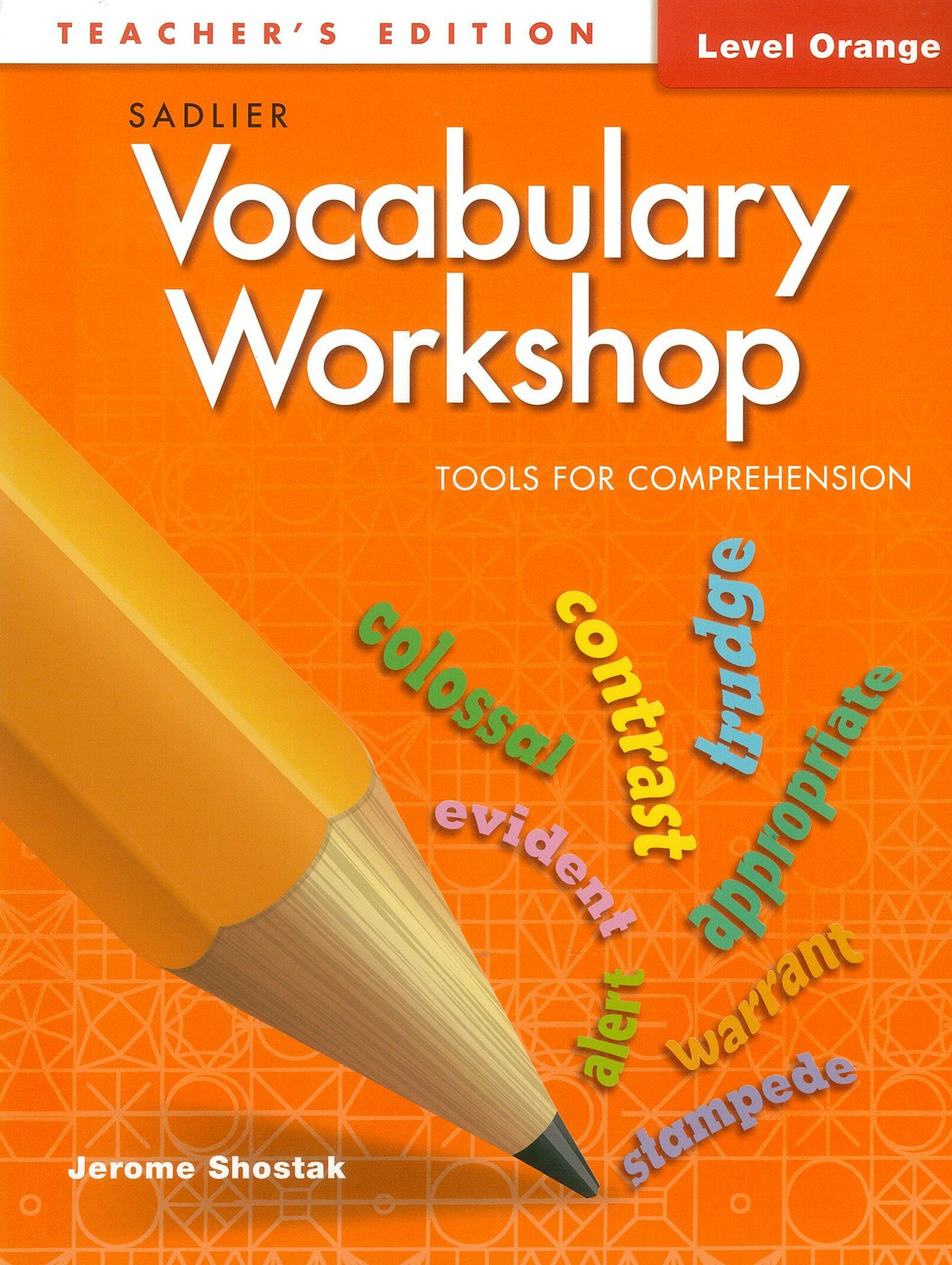 Vocabulary Workshop Tools for Comprehension Teachers Edition Orange(G-4)