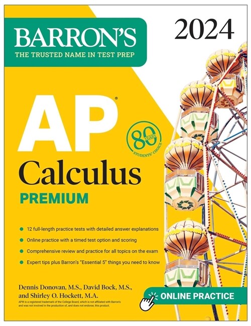 알라딘 AP Calculus Premium, 2024 12 Practice Tests + Comprehensive