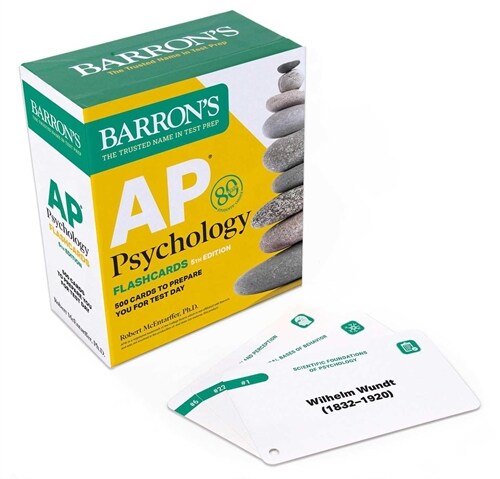 AP Psychology Flashcards, Fifth Edition: Up-To-Date Review + Sorting Ring for Custom Study (Other, 5)
