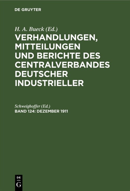 Dezember 1911 (Hardcover, Reprint 2021)