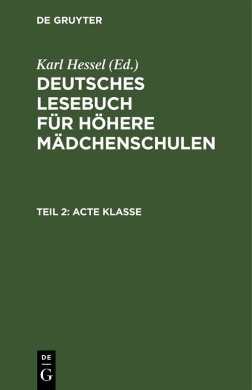 Acte Klasse (Hardcover, 13, 13., Unverander)