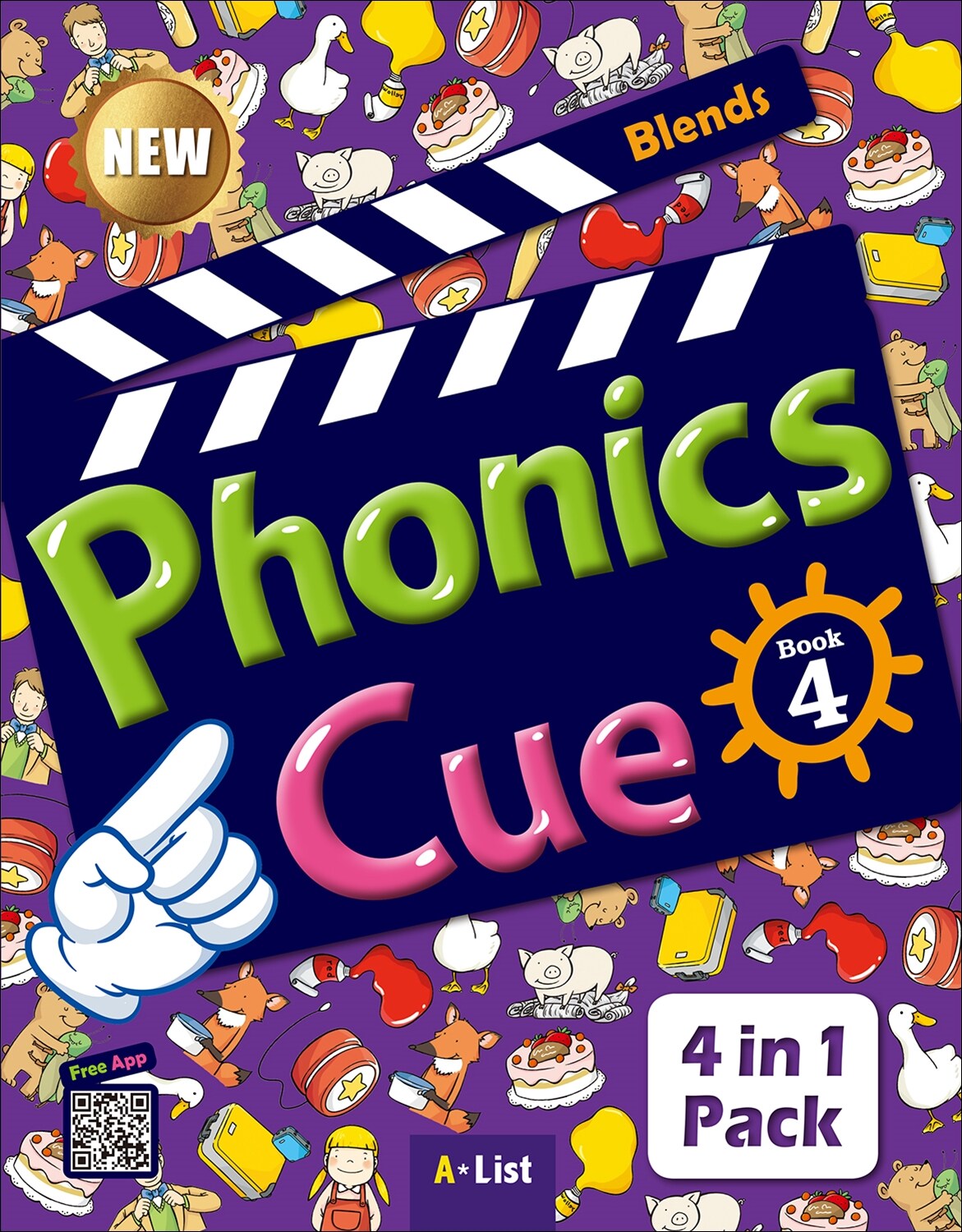 Phonics Cue 4 : StudentBook with App (Workbook + Activity Worksheet, New Edition)