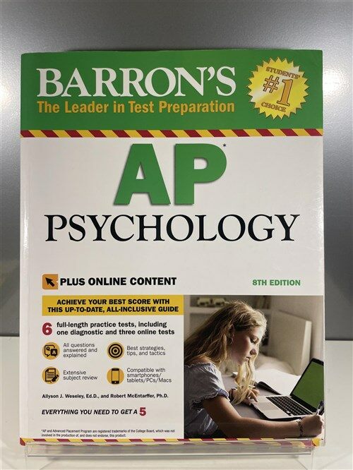 [중고] Barron‘s AP Psychology with Online Tests (Paperback, 8)