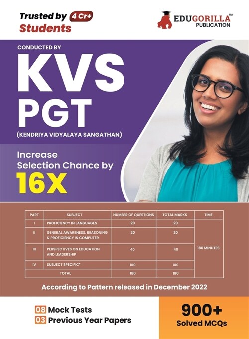 KVS PGT Book 2023: Post Graduate Teacher (English Edition) - 8 Mock Tests and 3 Previous Year Papers (1000 Solved Questions) with Free Ac (Paperback)