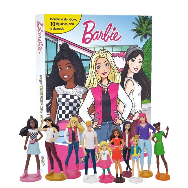 My Busy Books : Mattel Barbie 바비 (Board Book + 피규어 10개 + 플레이매트)